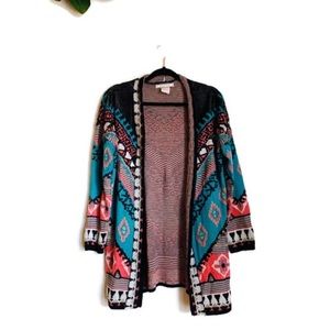 Flying Tomato Boho Aztec Cardigan Size L